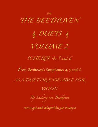 THE BEETHOVEN DUETS FOR VIOLIN VOLUME 2 SCHERZI 4, 5 and 6