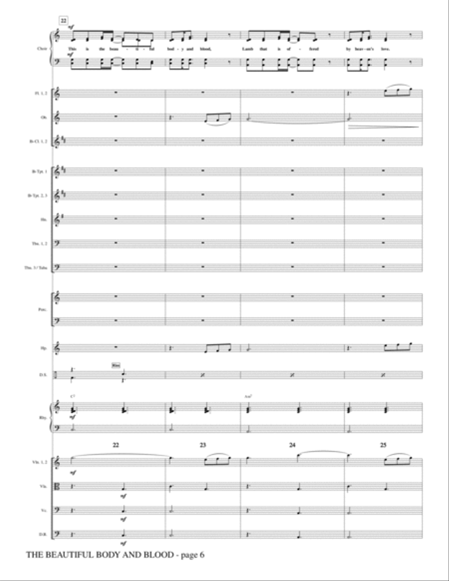 The Beautiful Body And Blood - Full Score Choir scores gallery preview page 6