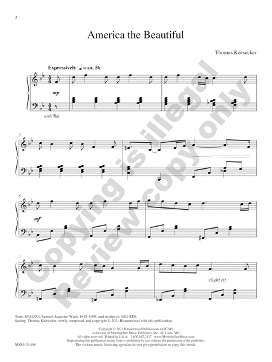 From Sea to Shining Sea From Sea to Shining Sea Piano Solo scores gallery preview page 3