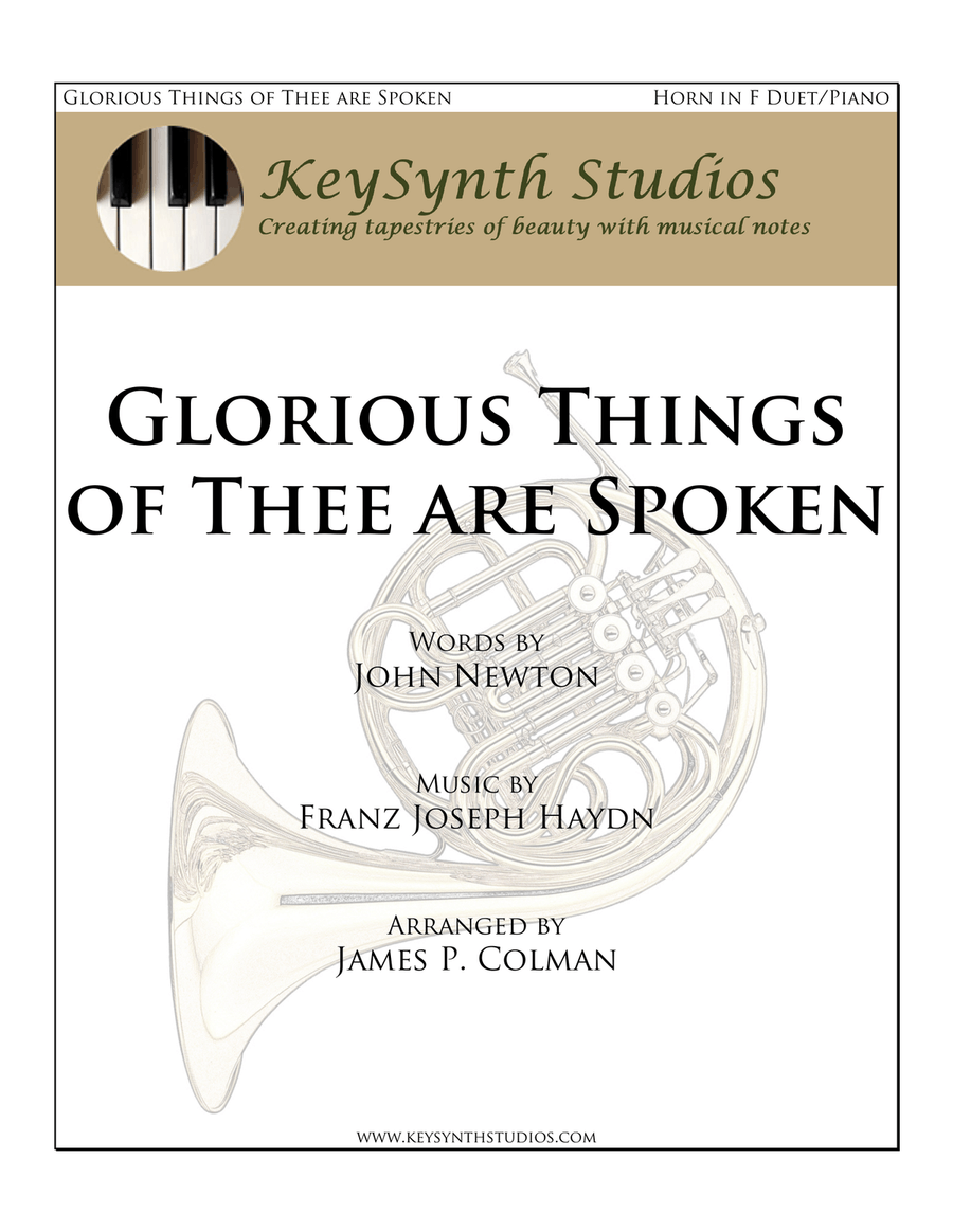 Glorious Things of Thee are Spoken Brass Duet scores gallery preview page 1