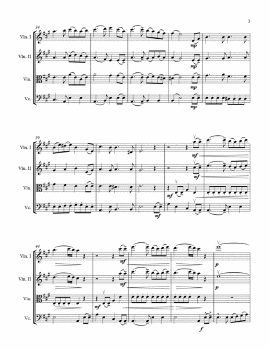 Two Hands United - Две руки String Quartet scores gallery preview page 3