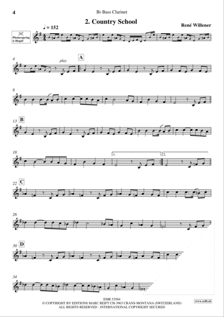 Bella Ciao Bella Ciao Bass Clarinet scores gallery preview page 4