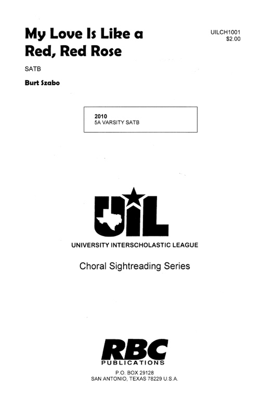 My Love Is Like A Red, Red Rose (SATB) 4-Part scores gallery preview page 1