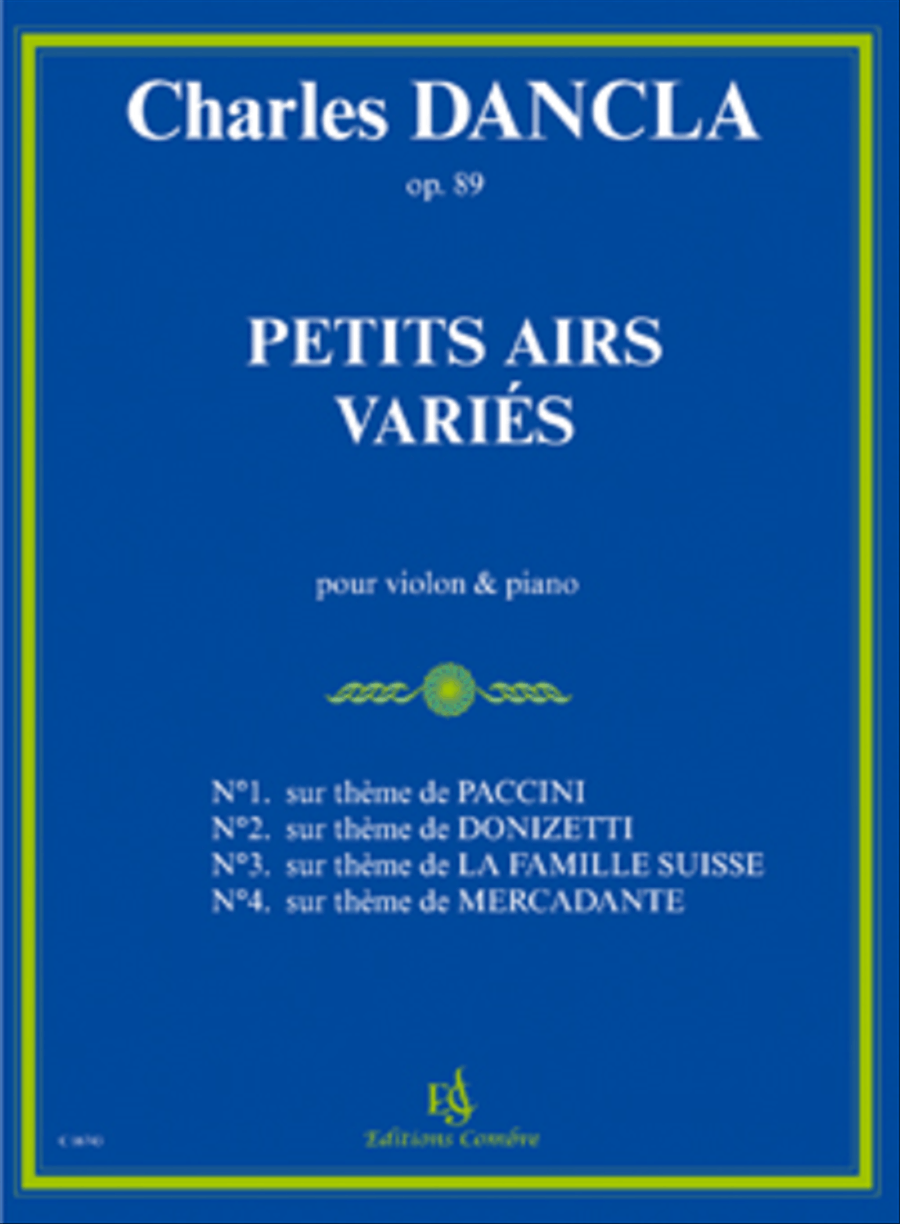 Petits airs varies Op. 89 Violin Solo scores gallery preview page 1