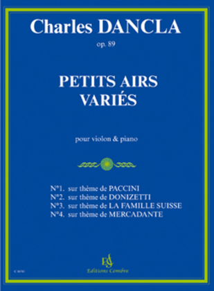 Book cover for Petits airs varies Op. 89