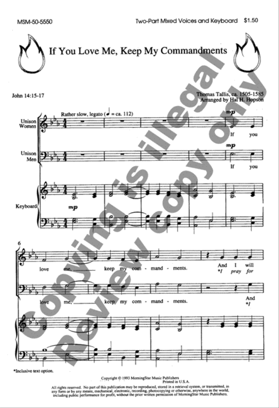 If You Love Me, Keep My Commandments 3-Part scores gallery preview page 2