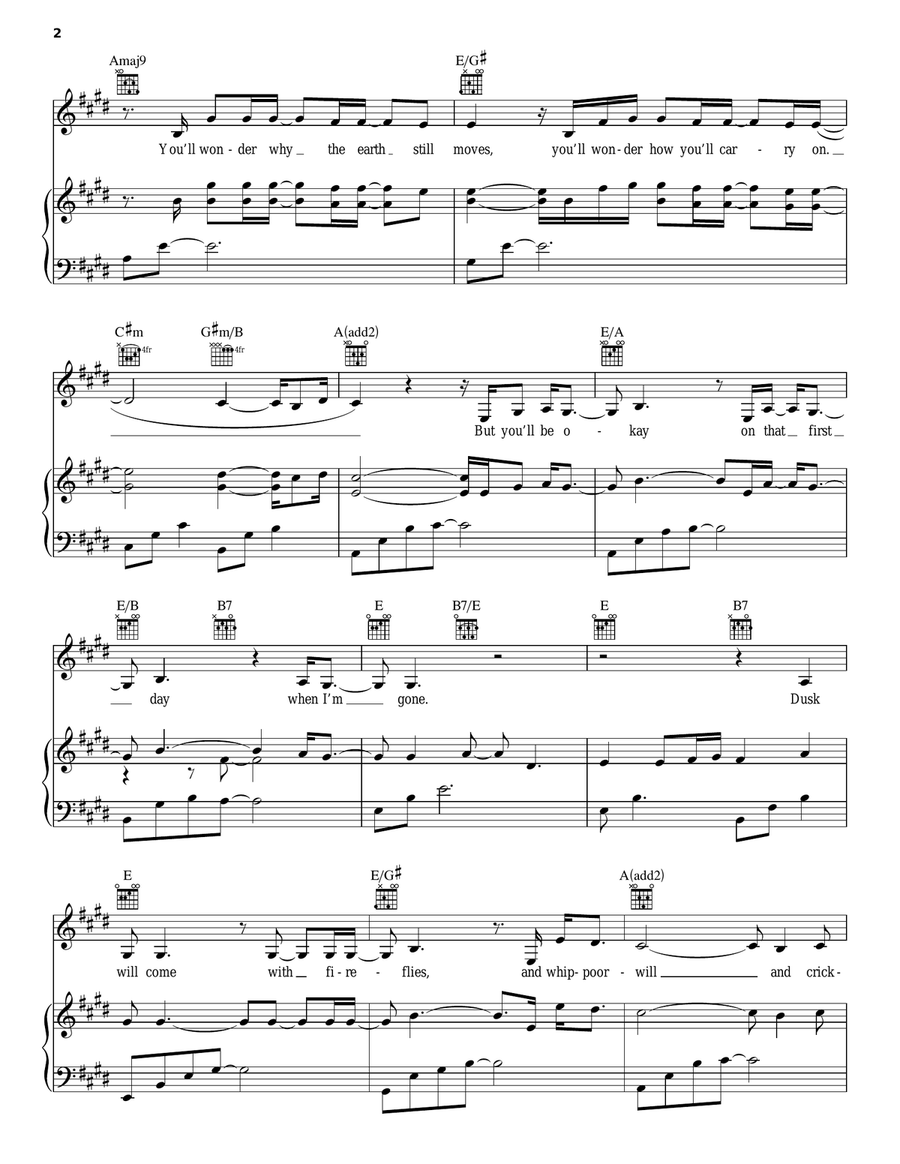 When I'm Gone When I'm Gone Piano, Vocal, Guitar scores gallery preview page 2