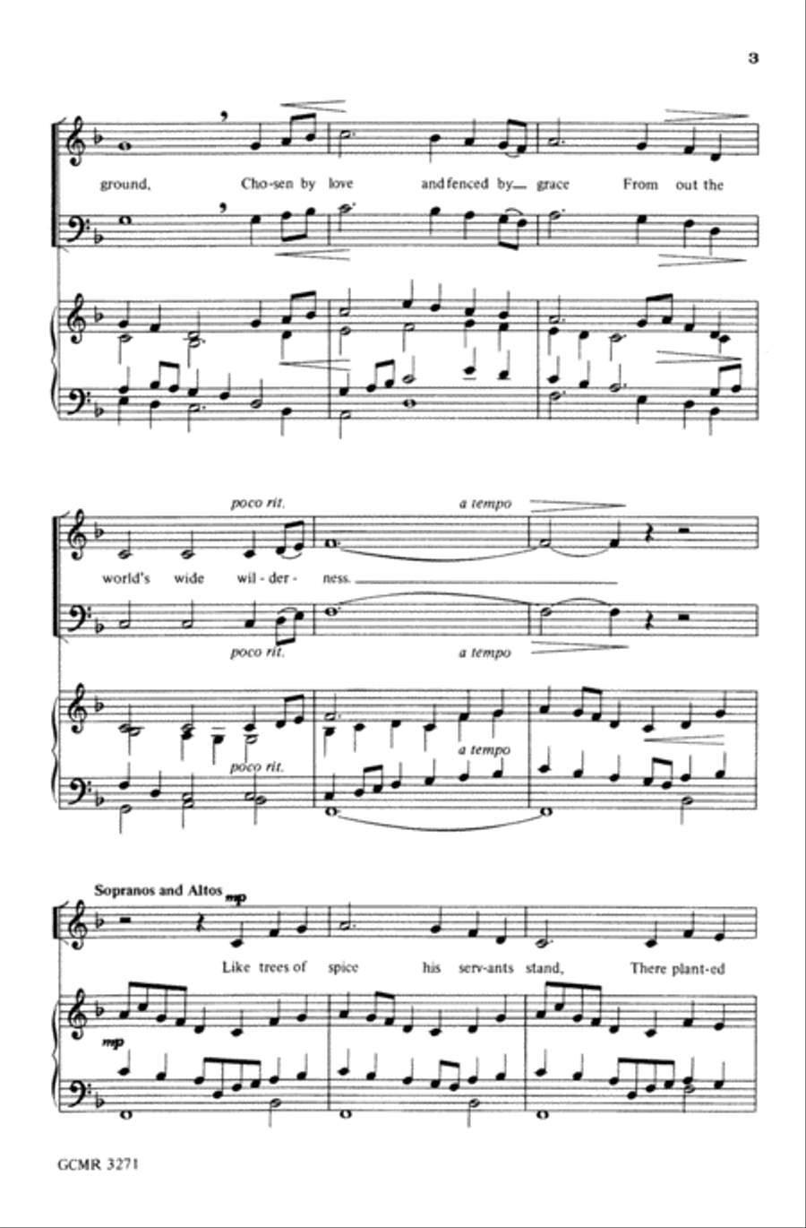 Christ Hath a Garden 4-Part scores gallery preview page 3