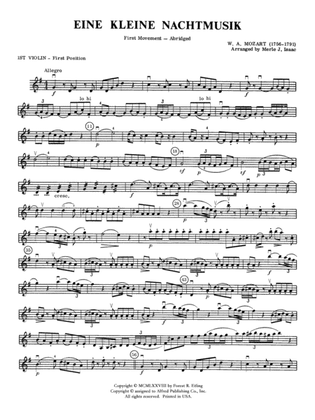 Eine Kleine Nachtmusik: 1st Violin