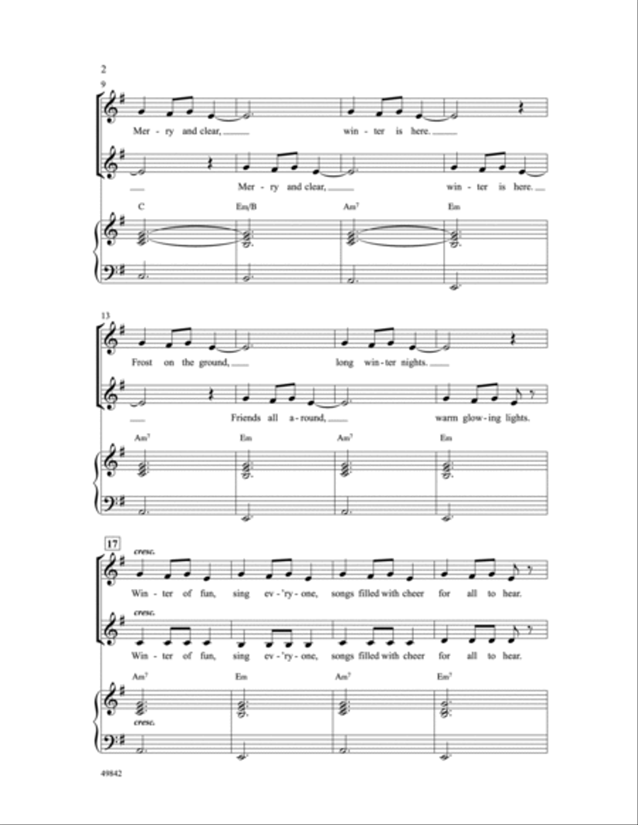 Winter Bells Choir scores gallery preview page 2