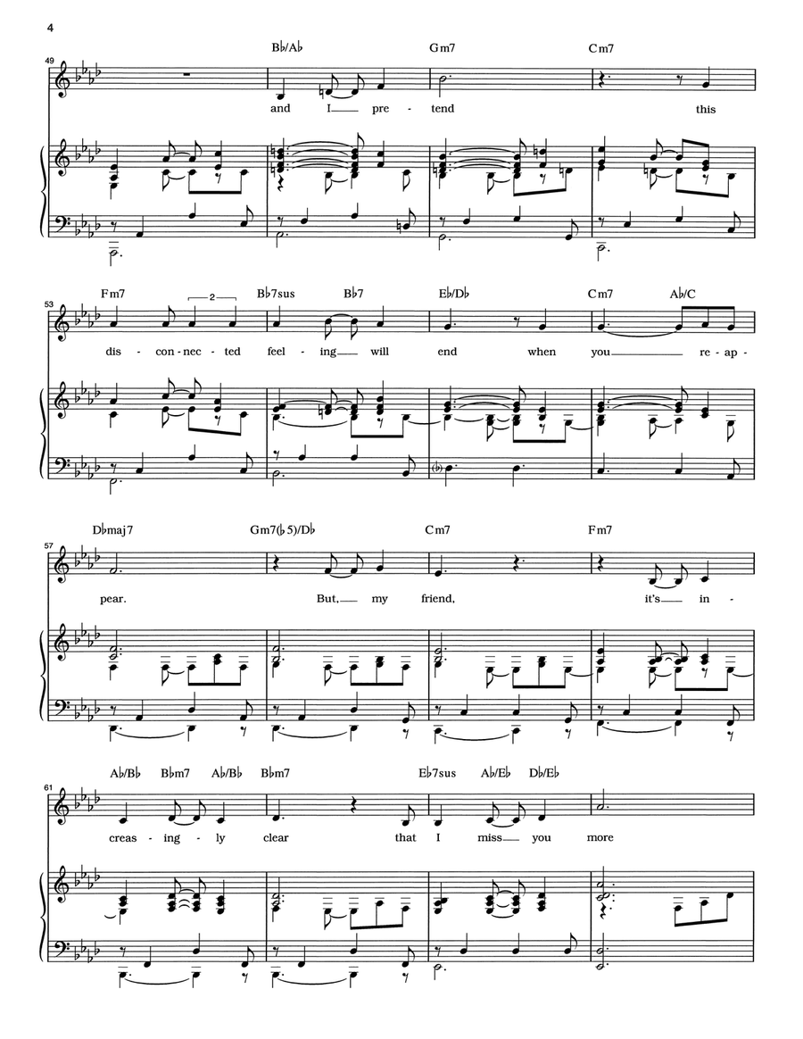 When You're Here Piano, Vocal scores gallery preview page 4