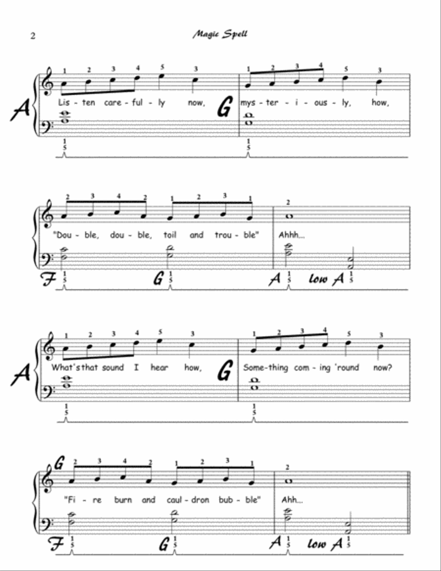 Best Halloween Collection for Second (and 3rd) Year Piano Piano Method scores gallery preview page 3