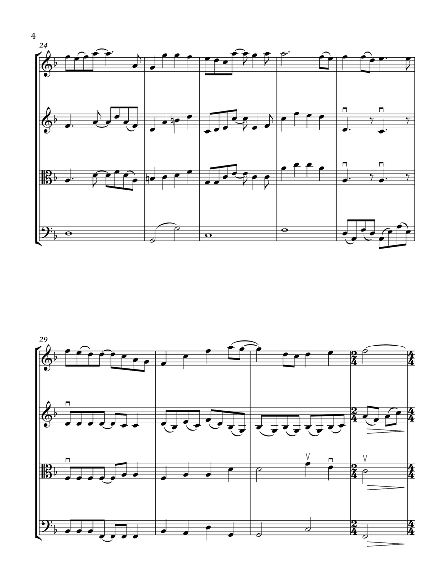 Love Of My Life String Quartet scores gallery preview page 4