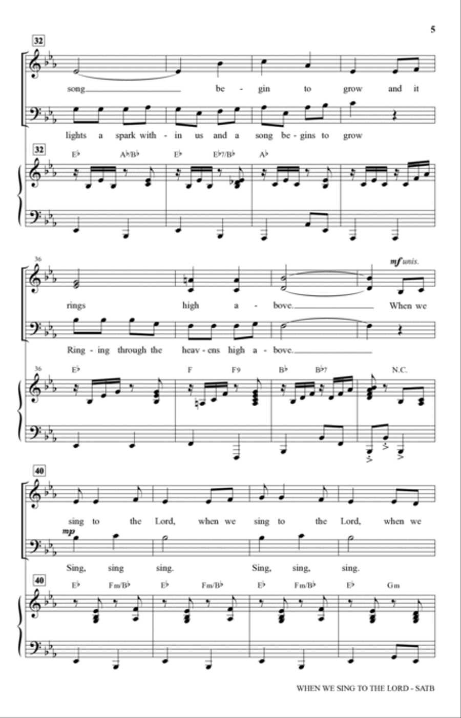 When We Sing To The Lord When We Sing To The Lord 4-Part scores gallery preview page 4