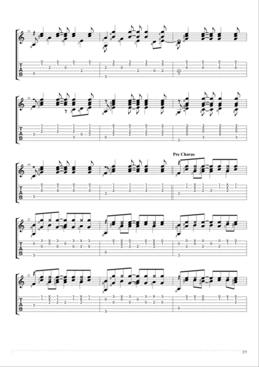 Stitches Stitches Acoustic Guitar scores gallery preview page 2