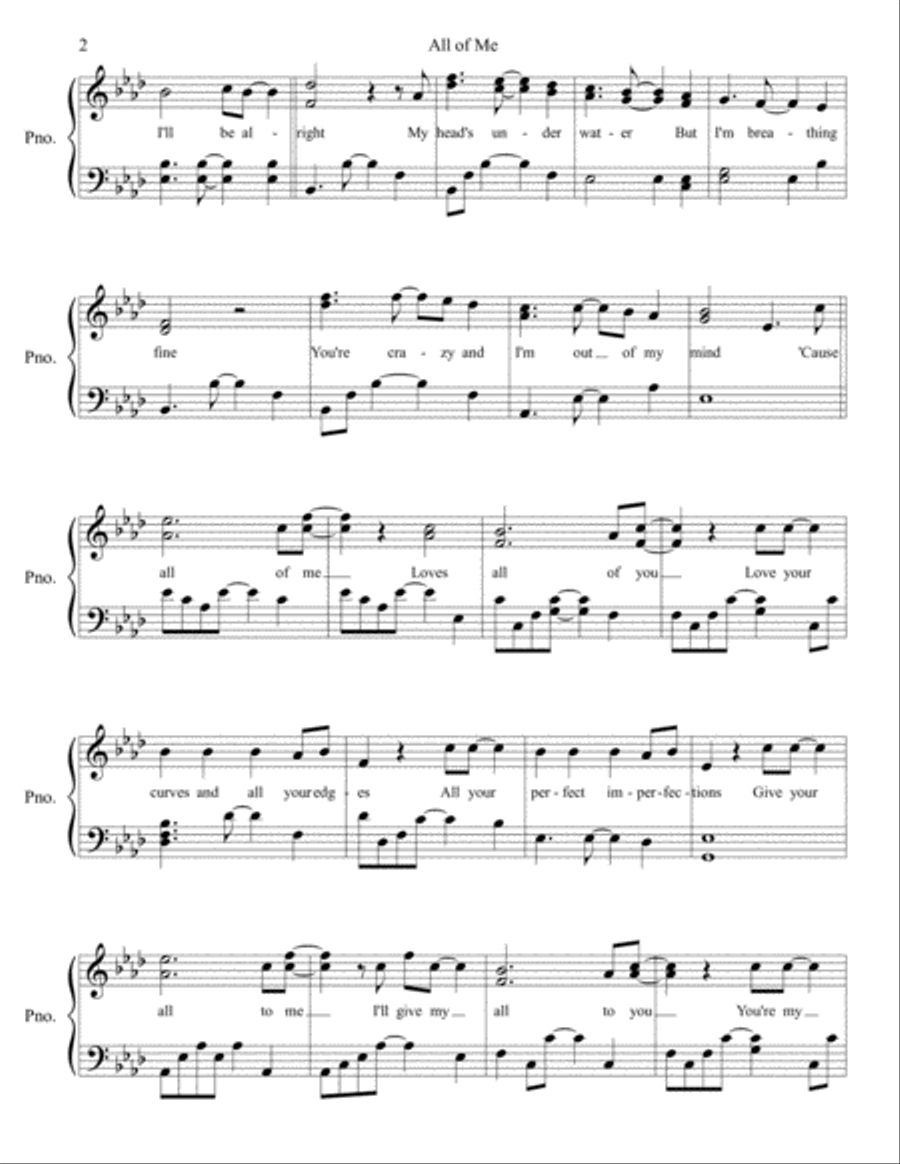 All Of Me Voice scores gallery preview page 2