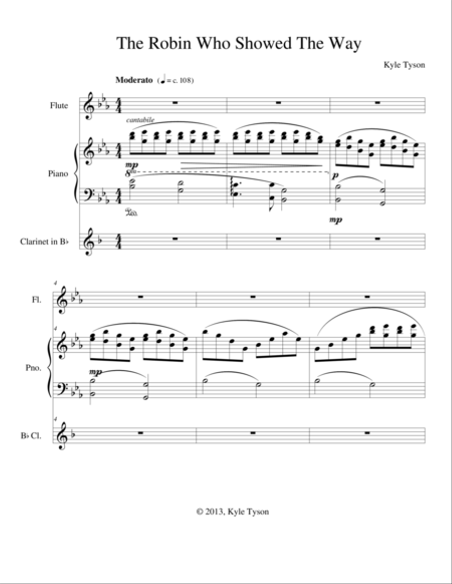 The Robin Who Showed The Way Small Ensemble scores gallery preview page 1