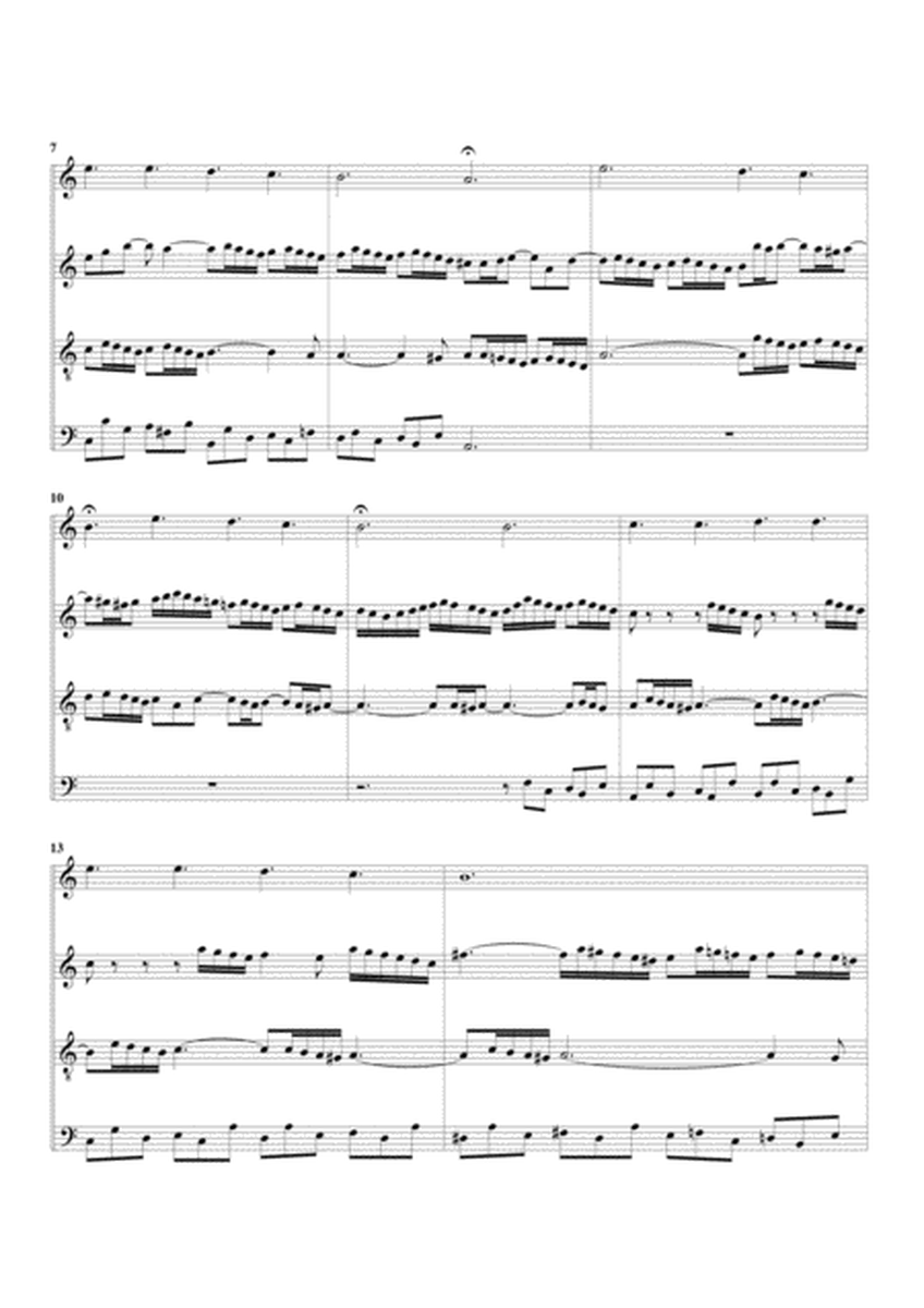 Wir Christenleut', BWV 612 from Orgelbuechlein (arrangement for 4 recorders)