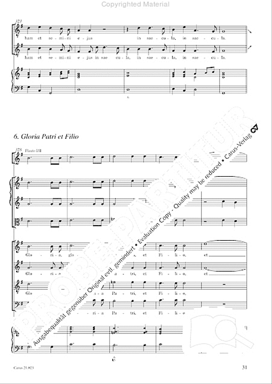 Magnificat in G SATTB scores gallery preview page 33