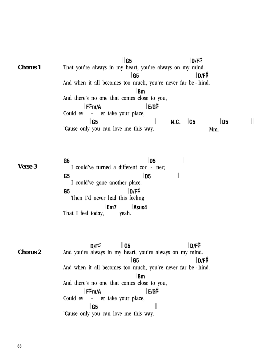 Only You Can Love Me This Way Acoustic Guitar scores gallery preview page 2