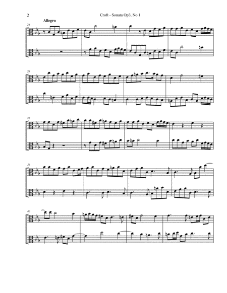 6 Sonata Duets for 2 Violas - vol. 1 - Willam Croft (arr. K. L. Knott)