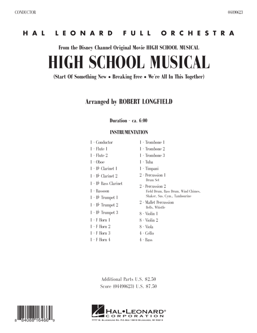 High School Musical - Full Score Score scores gallery preview page 1