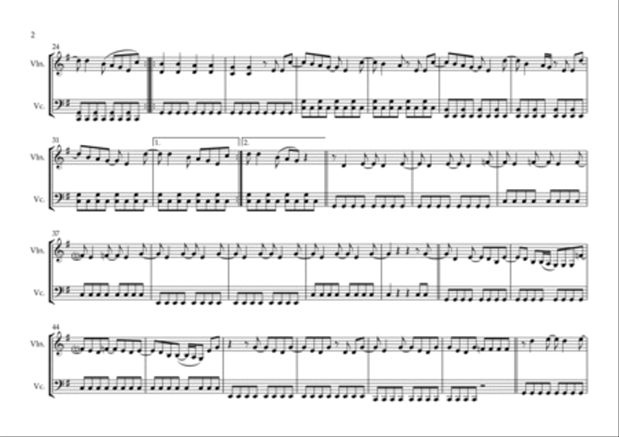 I Gotta Feeling String Duet scores gallery preview page 2