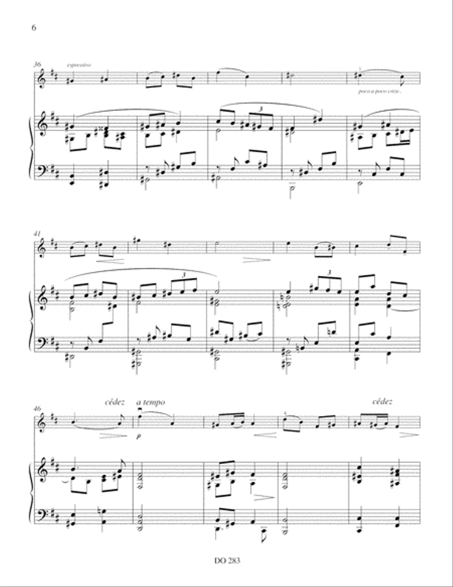 Trois poèmes Piano Accompaniment scores gallery preview page 6