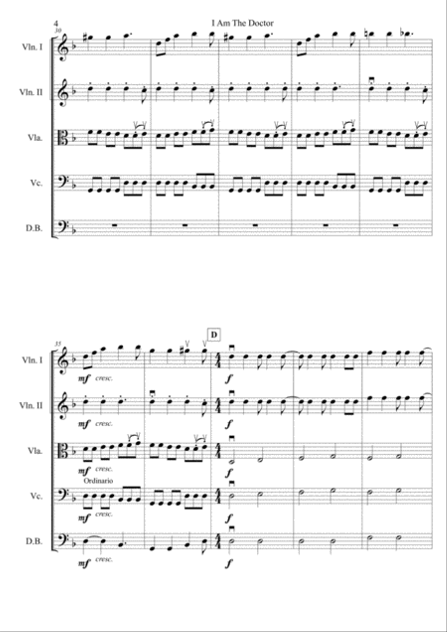 I Am The Doctor String Quintet scores gallery preview page 4