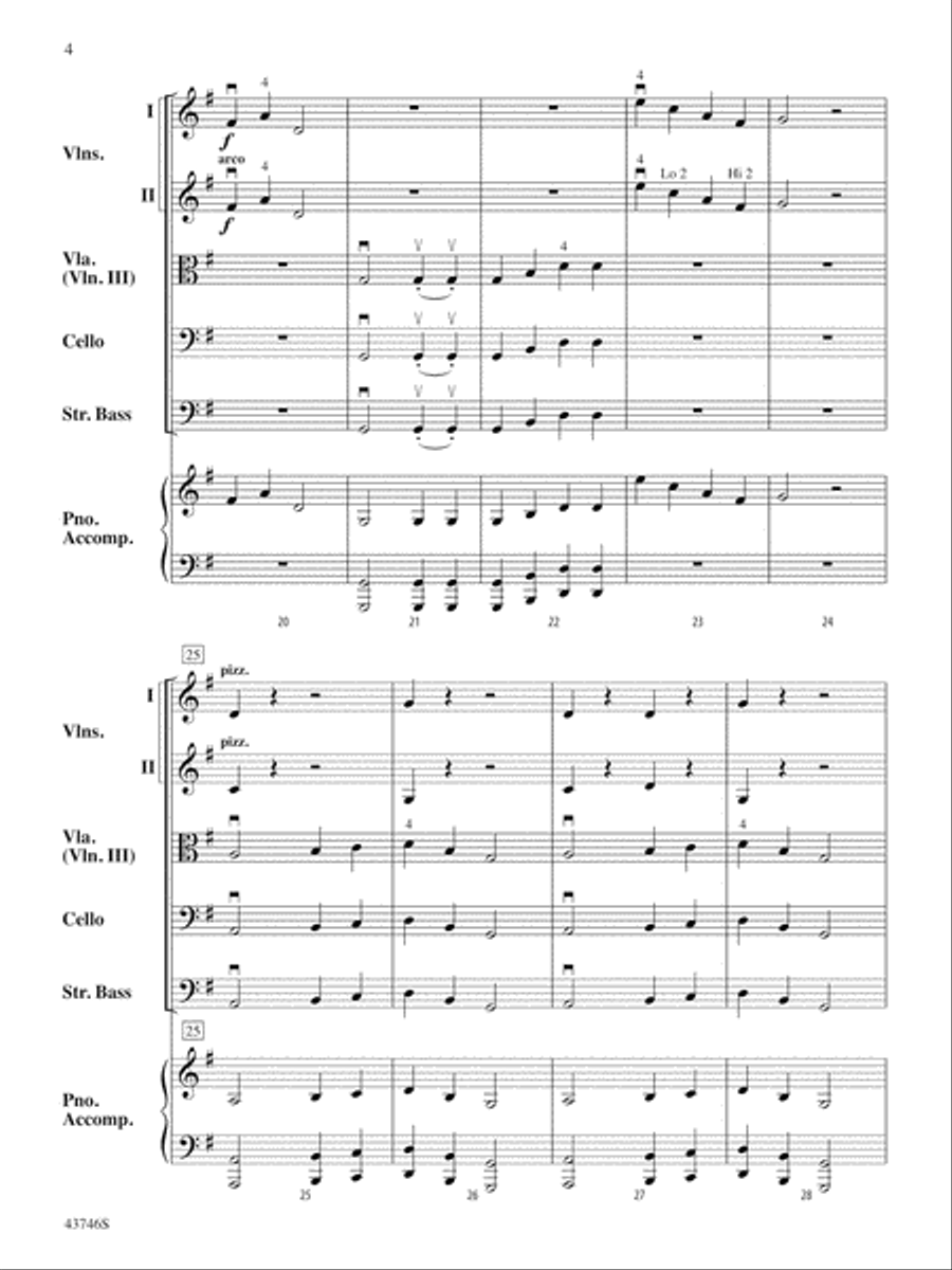 Early One Morning: Score String Orchestra scores gallery preview page 4