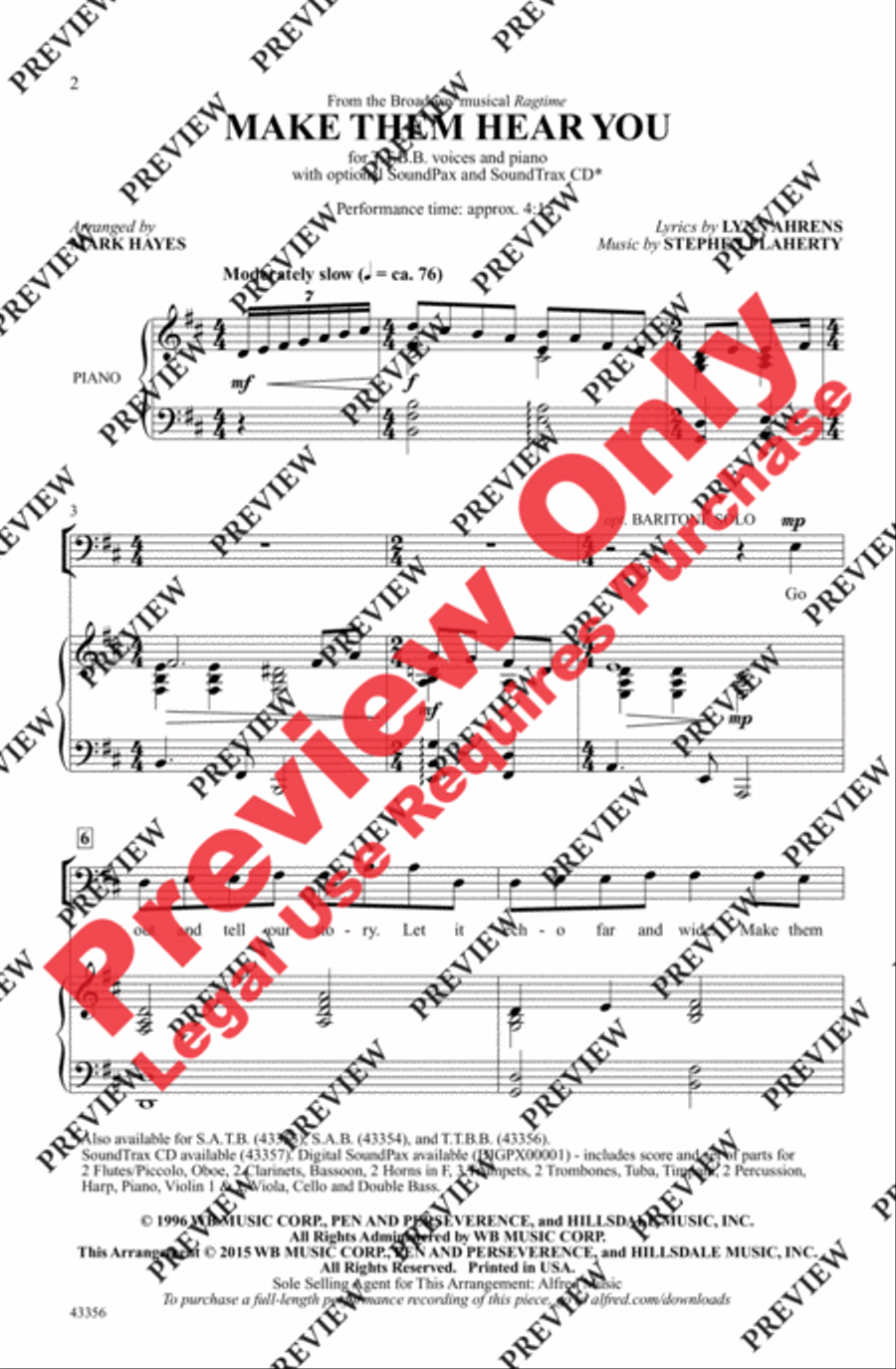 Make Them Hear You Men's Choir scores gallery preview page 2