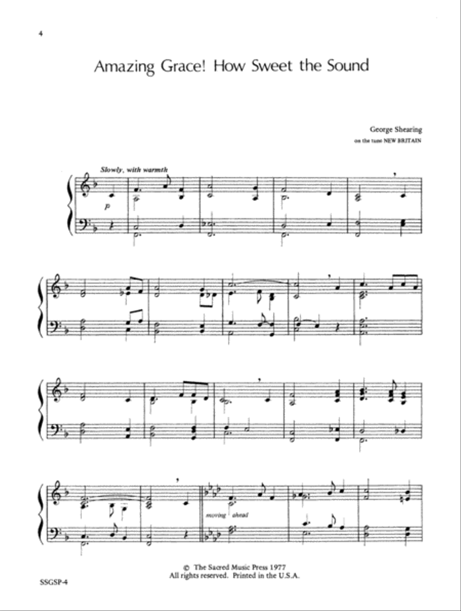 Sacred Sounds From George Shearing Piano Solo scores gallery preview page 6