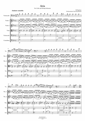 D.Pergoleze "Aria" For Cello and String Orchestra