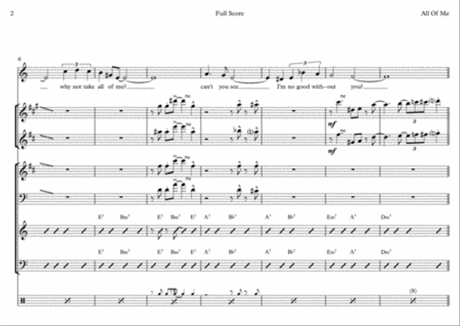 All Of Me Tenor Saxophone scores gallery preview page 2