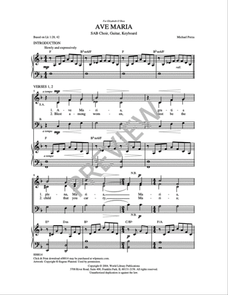 Ave Maria 3-Part scores gallery preview page 6