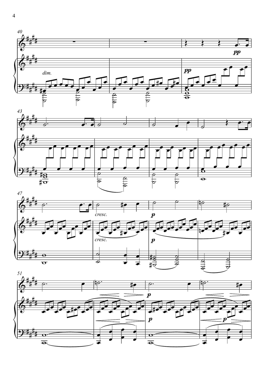 Beethoven - Moonlight Sonata (Violin Solo) Violin Solo scores gallery preview page 4