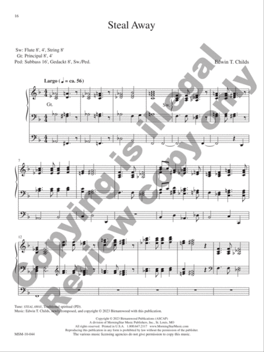 I Want Jesus to Walk with Me Organ scores gallery preview page 8
