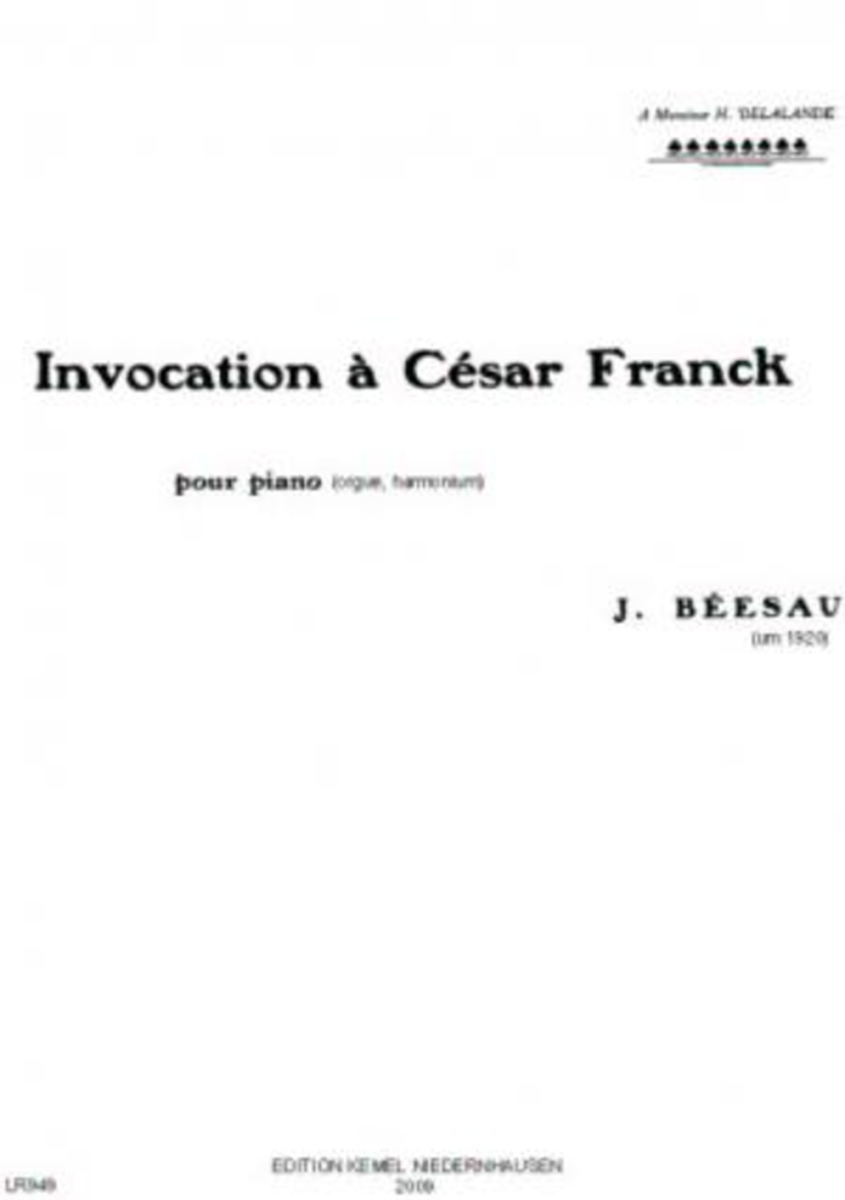 Invocation a Cesar Franck