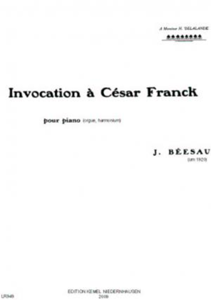 Book cover for Invocation a Cesar Franck