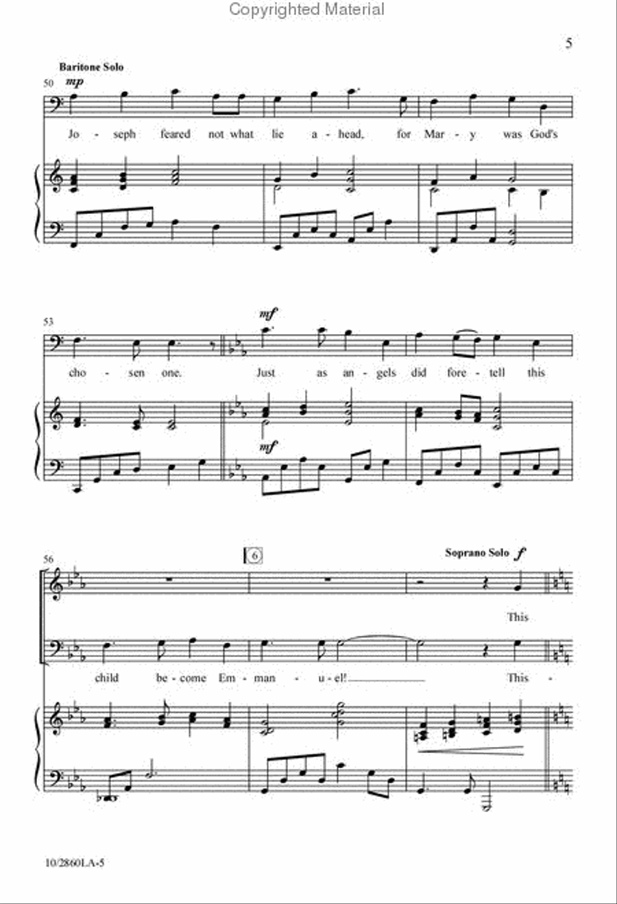 Song of Mary and Joseph Song of Mary and Joseph 4-Part scores gallery preview page 6