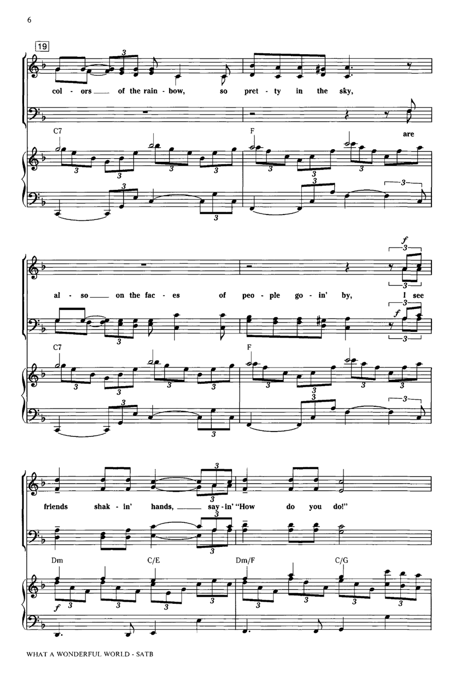 What A Wonderful World 4-Part scores gallery preview page 4