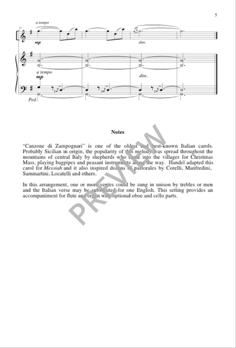 Italian Piper's Carol Italian Piper's Carol 2-Part scores gallery preview page 5