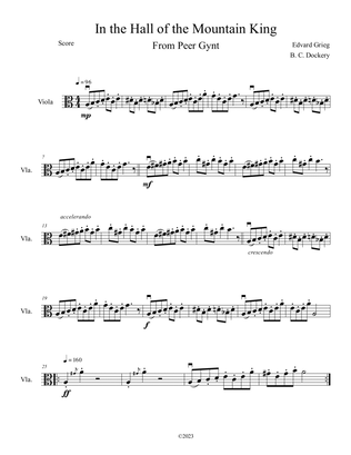 In the Hall of the Mountain King (Viola Solo)