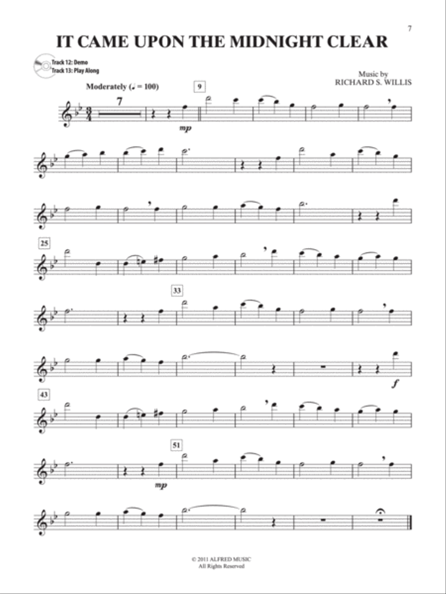 Easy Christmas Carols Instrumental Solos Flute Solo scores gallery preview page 7