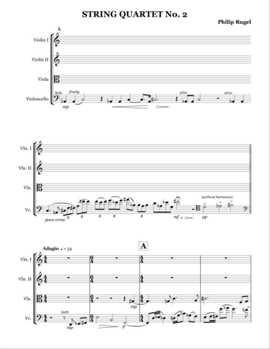 String Quartet No. 2 String Quartet scores gallery preview page 1