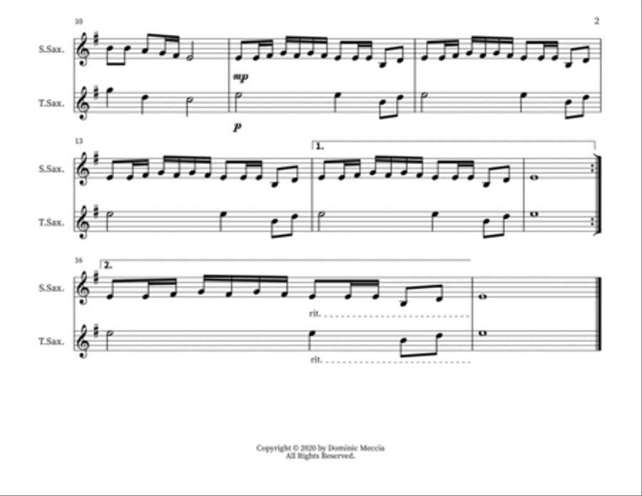 Zum Gali Gali Zum Gali Gali Woodwind Duet scores gallery preview page 2