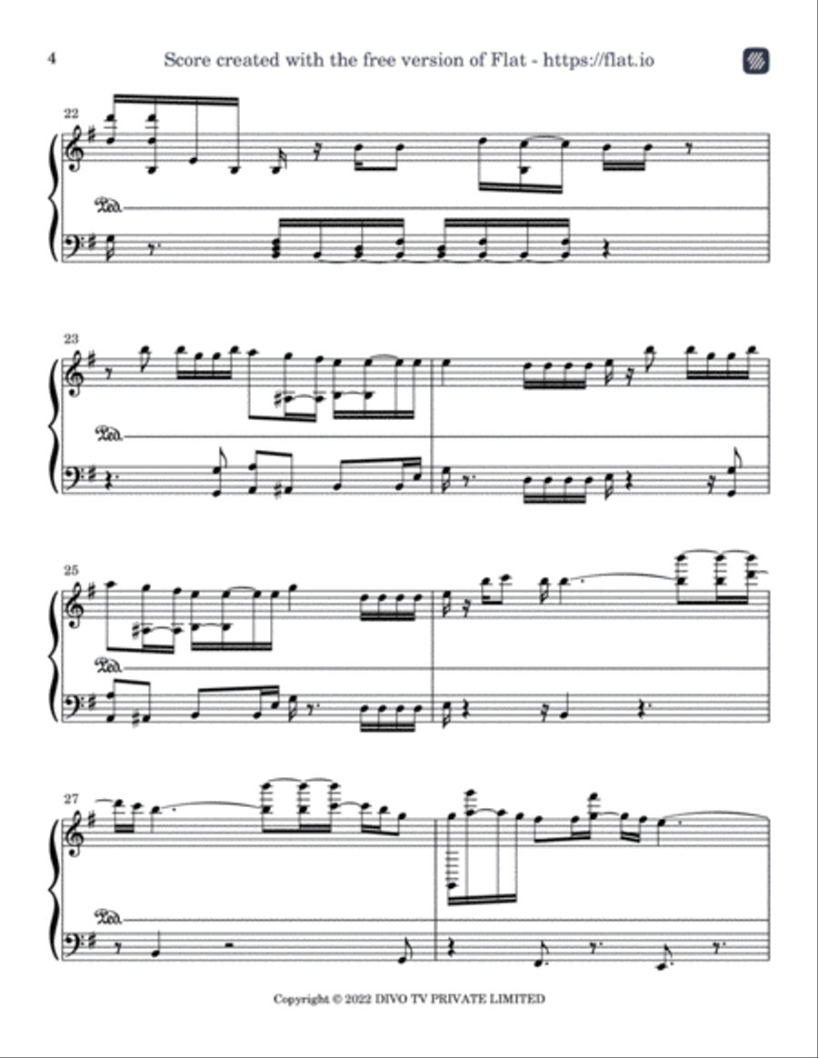 Megham Karukatha Piano Solo scores gallery preview page 4