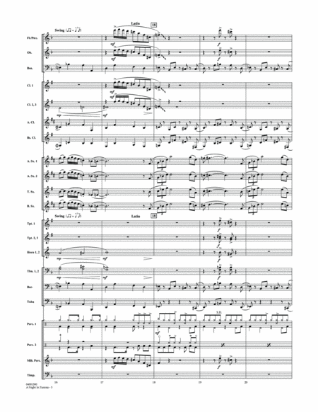 A Night In Tunisia (Saxophone Section Feature) - Full Score