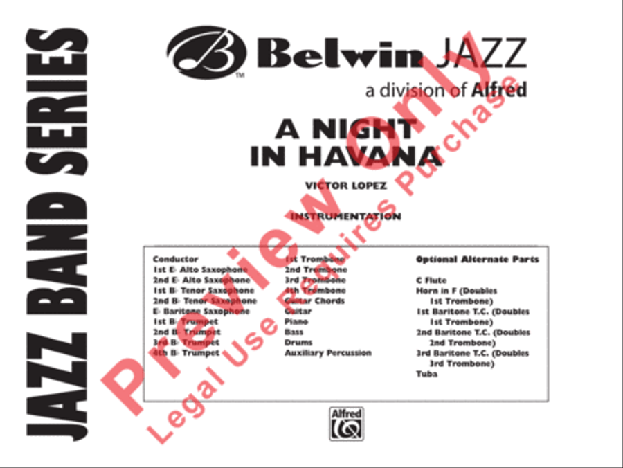 A Night in Havana Jazz Ensemble scores gallery preview page 2