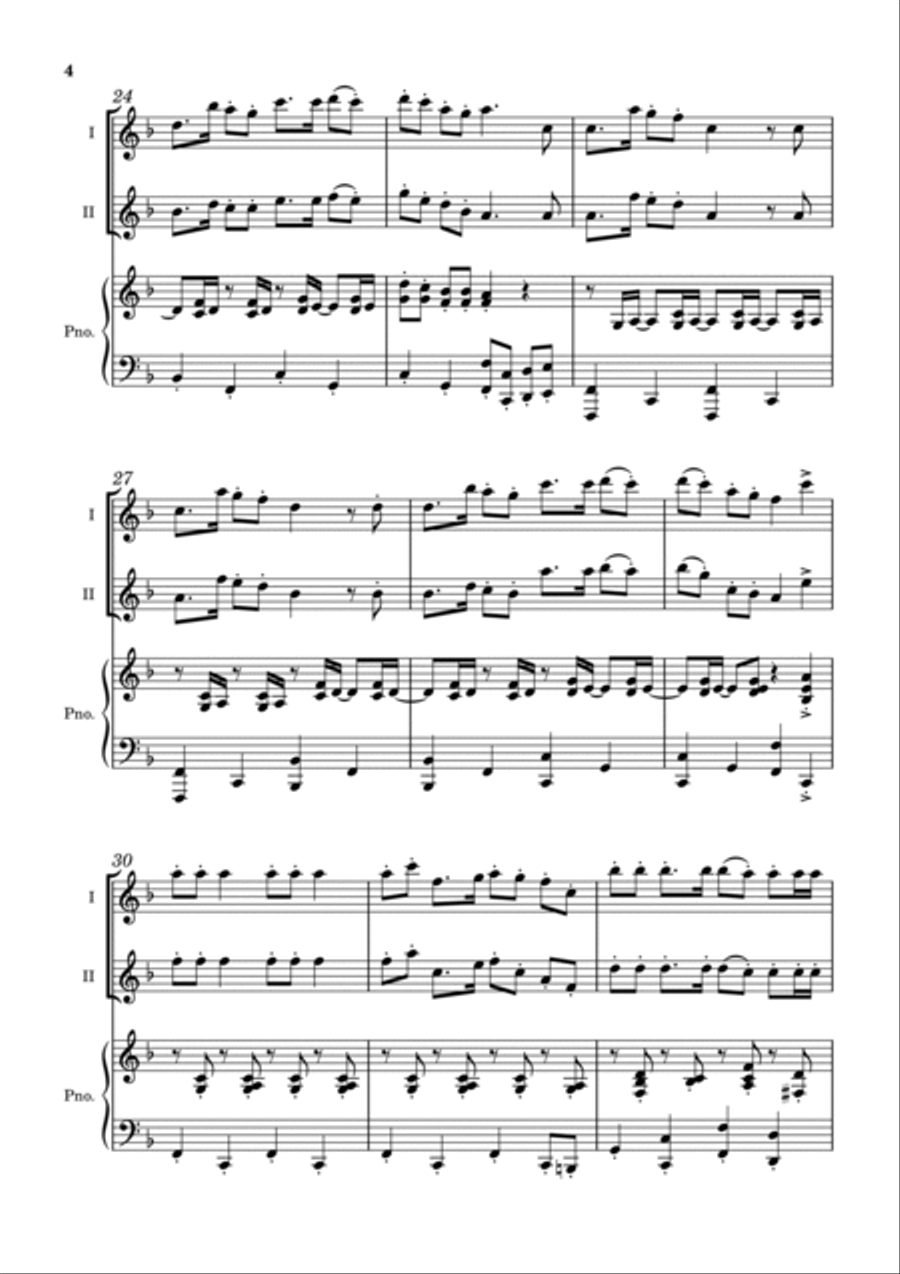 Jingle Tingles! Flute Duet scores gallery preview page 4